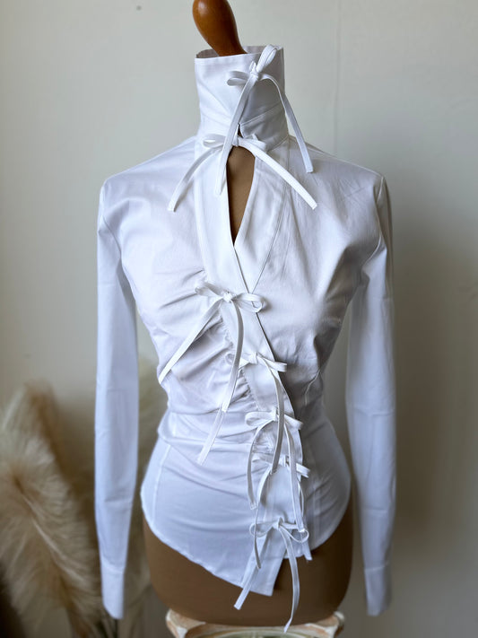 Camicia bianca fiocchetto (White Ele)