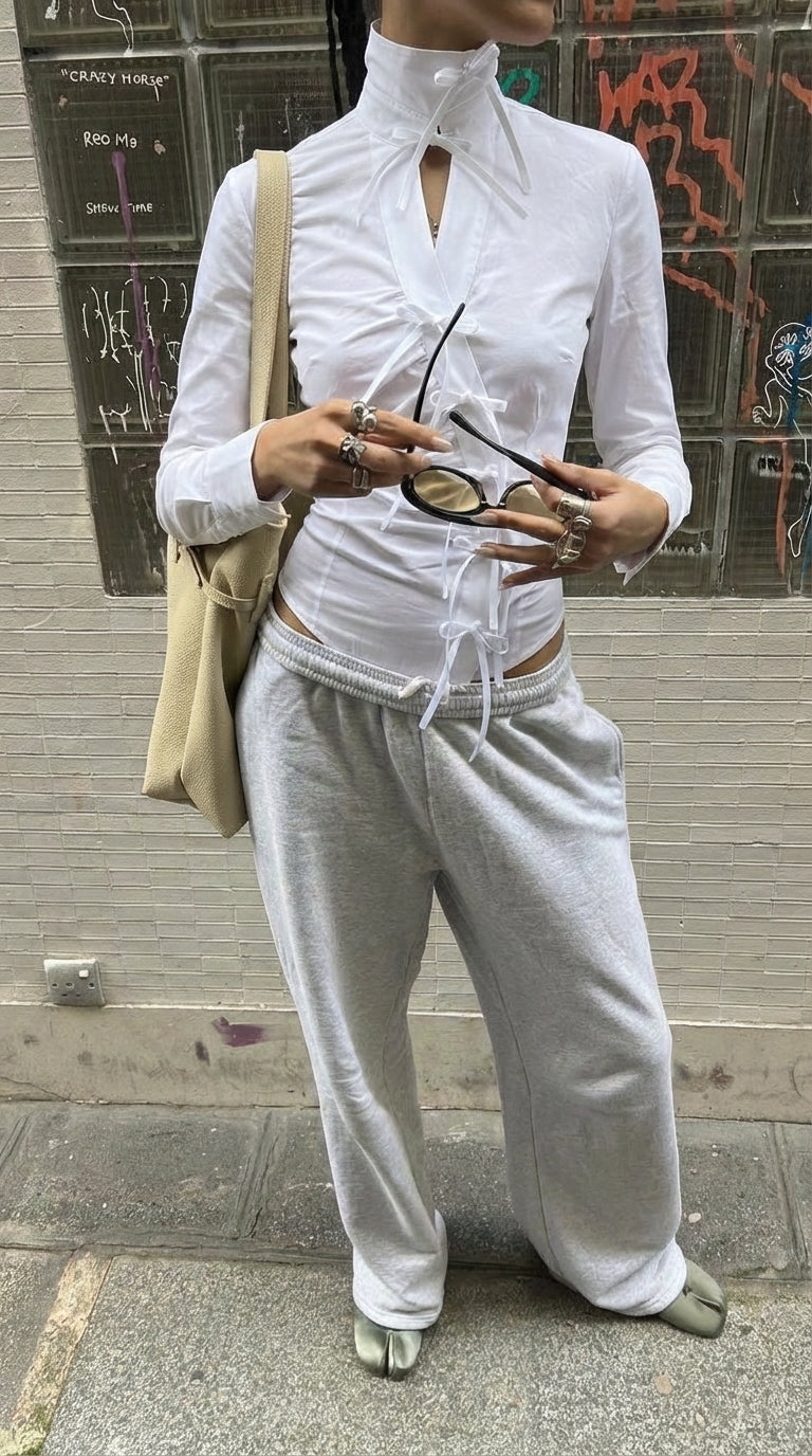 Camicia bianca fiocchetto (White Ele)