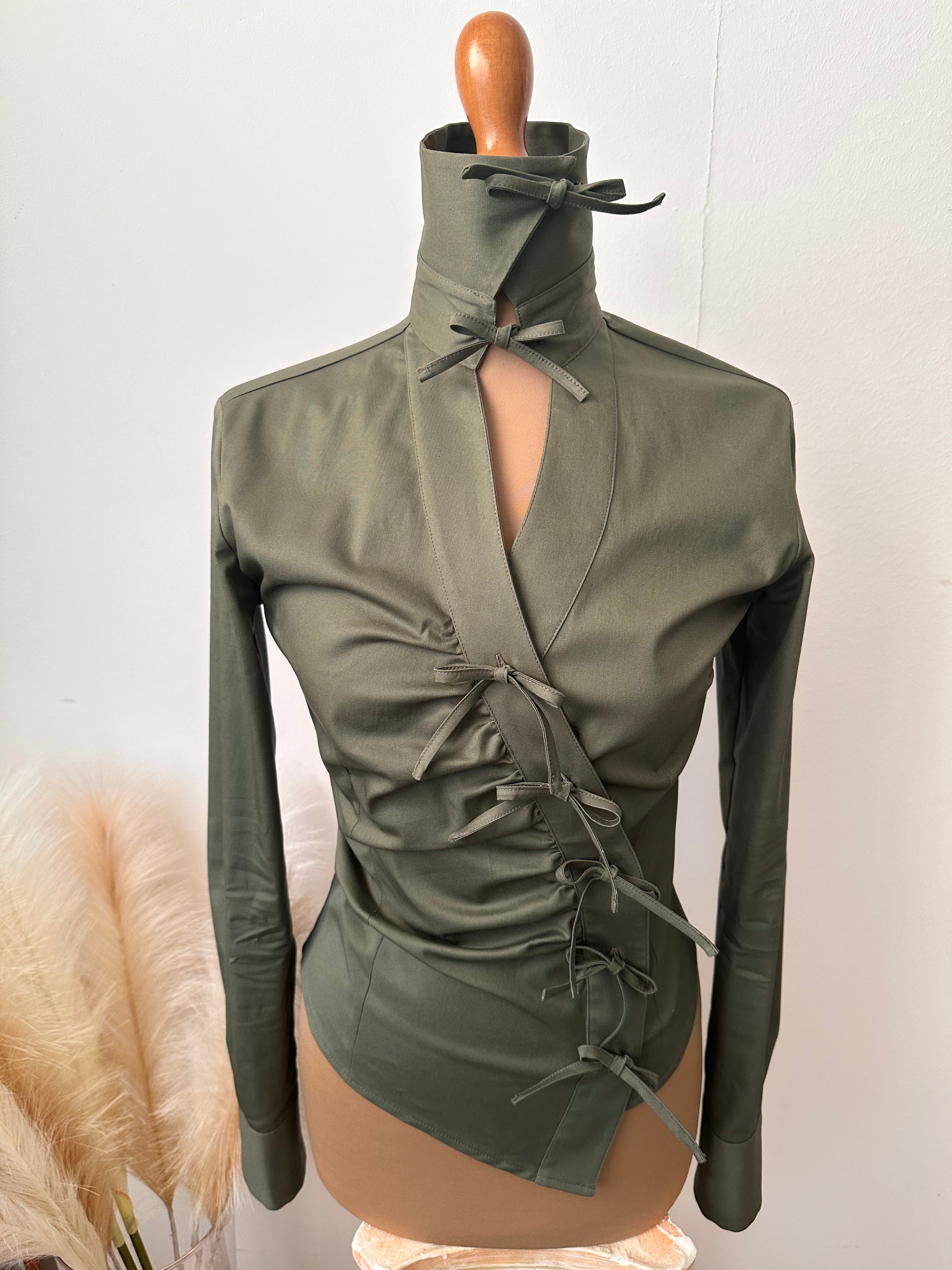 Camicia verde fiocchetto (Military)