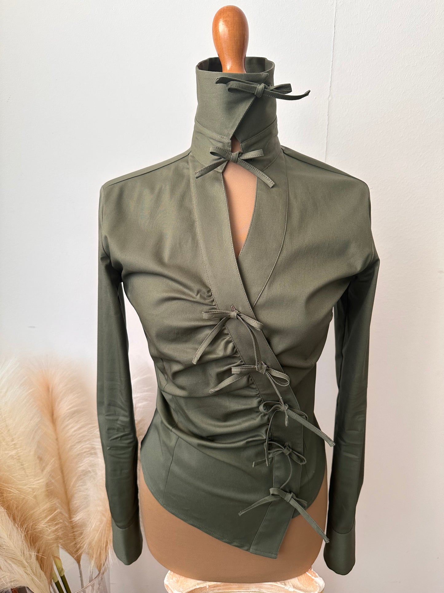 Camicia verde fiocchetto (Military)