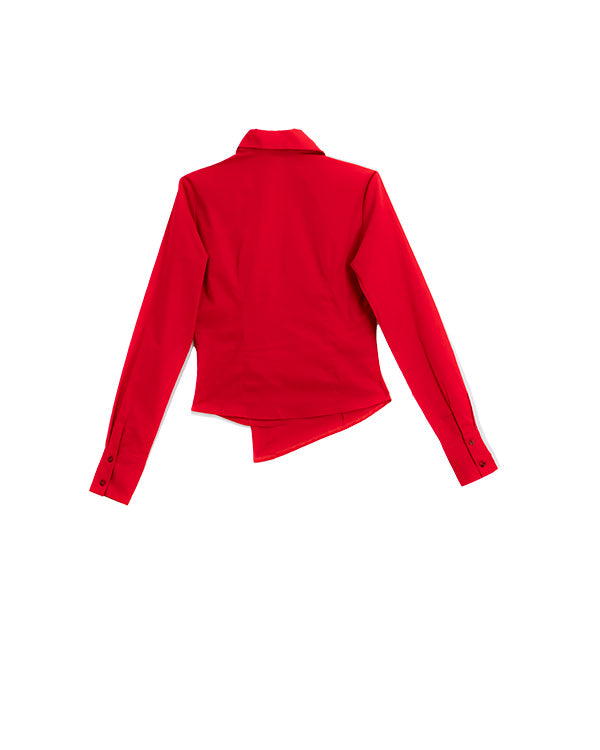 Camicia asimmetrica rossa (japandistyle)