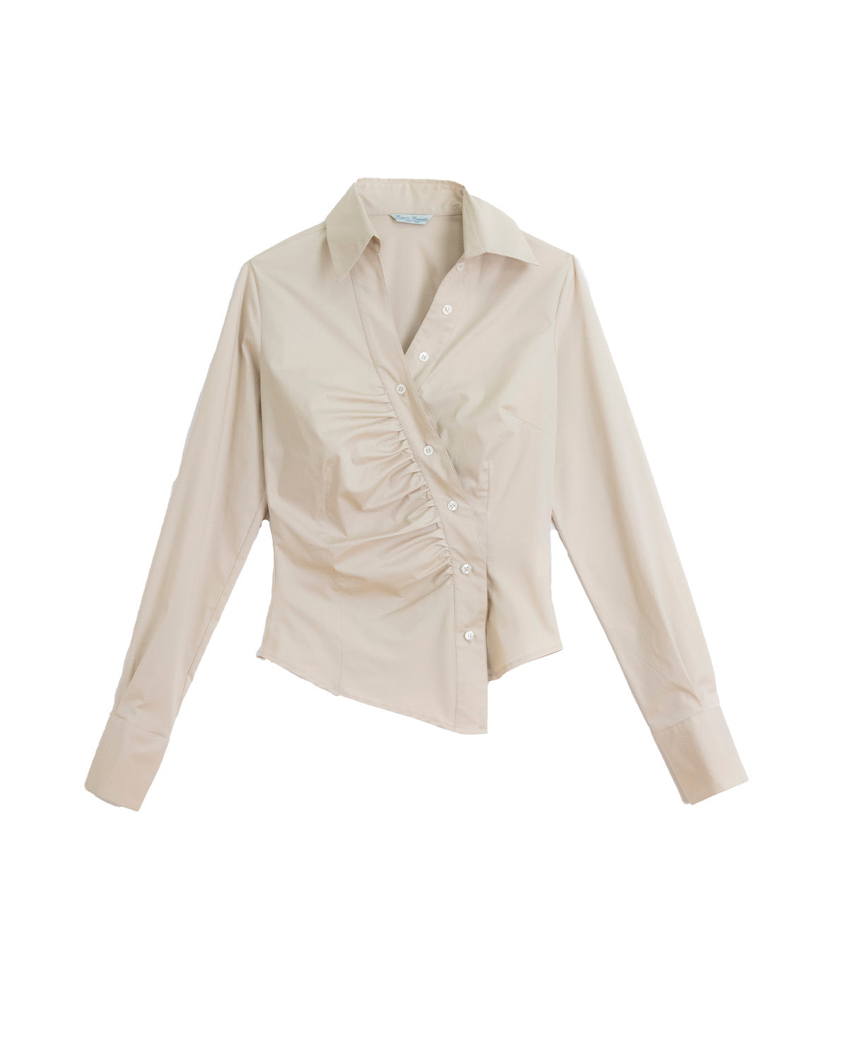 Camicia asimmetrica beige