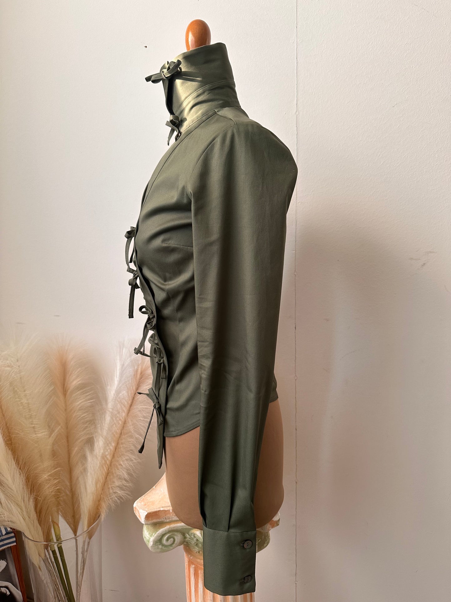 Camicia verde fiocchetto (Military)