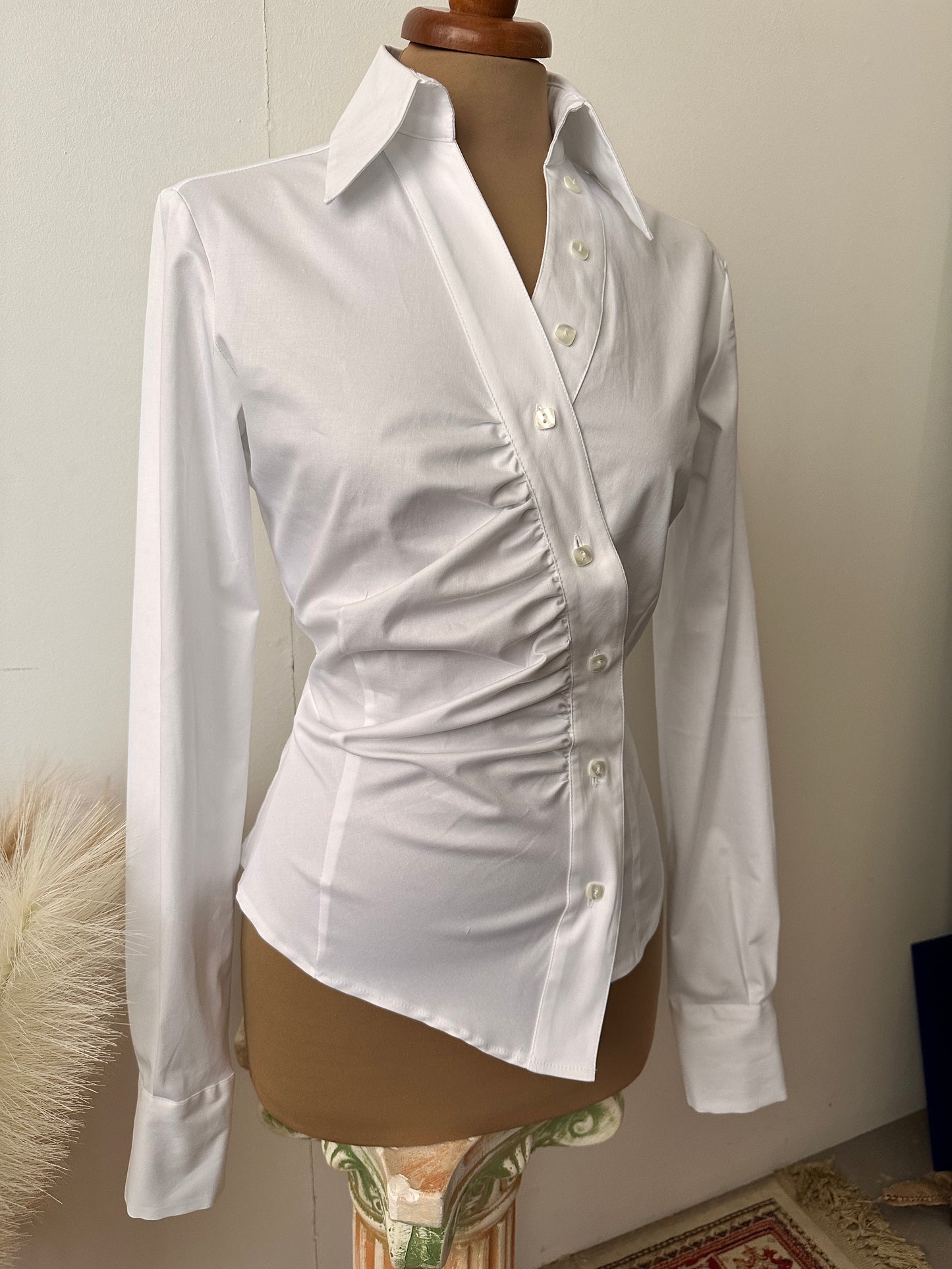 Camicia asimmetrica bianca (japandistyle)