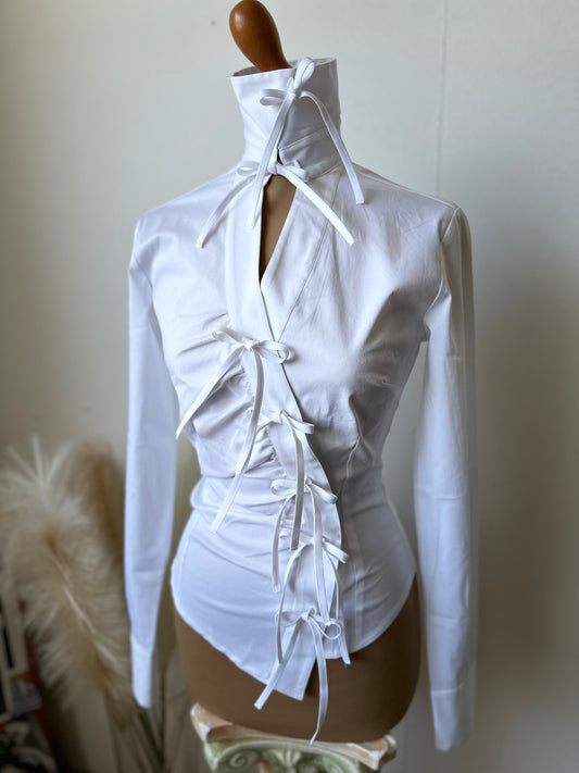 Camicia bianca fiocchetto (White Ele)