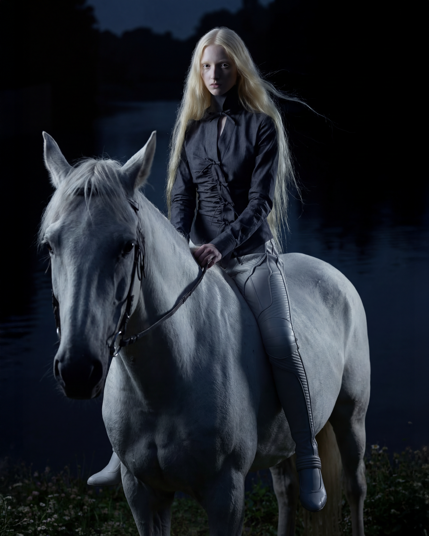 Camicia in denim fiocchetto (Blue Lagoon)