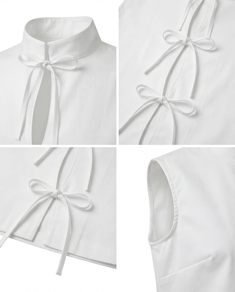 Camicia smanicata a onde