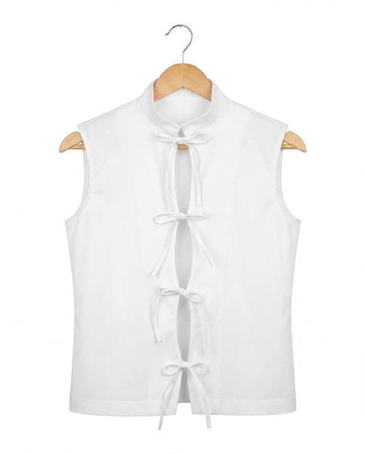 Camicia smanicata a onde